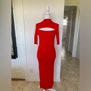 New with Tag Zara Women’s Dress Red Long Sleeve Size M